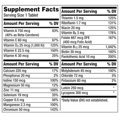 Centrum Silver Multivitamin/Multimineral Supplements Adults 50+ (325 Tablets)